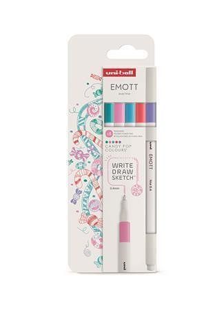 Fineliner "Emott Candy Pop", 5 různých barev, 0,4 mm, UNI 302422260
