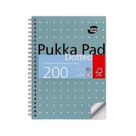Spirálový sešit "Metallic Jotta", A5, tečkovaný, 100 listů, PUKKA PAD JM021DOT