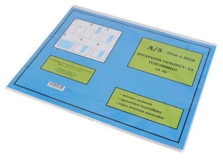 Samolepicí obal na sešity a knihy, transparentní, 35 x 26 cm, 10 ks