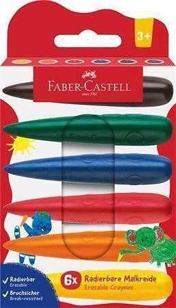 Voskovky, 6 různých barev, ve tvaru prstu, FABER-CASTELL 120409