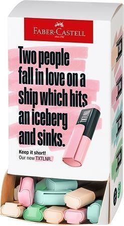 Zvýrazňovač &quot;TXTLNR&quot;, displej/60 ks, pastelové barvy, mini, FABER-CASTELL 154201