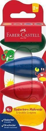 Voskovky, 4 různé barvy, ve tvaru hrušky, FABER-CASTELL 120408