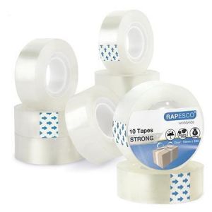Lepicí páska, transparentní, 19 mm x 33 m, 10 ks/balení, RAPESCO 1807
