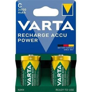 Nabíjecí baterie "Power", Typ C - LR14, 2 ks, 3000mAh, přednabité, bez plastu, VARTA 56714