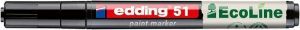 Lakový popisovač &quot;51 EcoLine&quot;, černá, 1-2 mm, EDDING 4-51-001