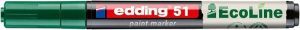 Lakový popisovač "51 EcoLine", zelená, 1-2 mm, EDDING 4-51-004
