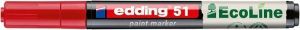 Lakový popisovač "51 EcoLine", červená, 1-2 mm, EDDING 4-51-002
