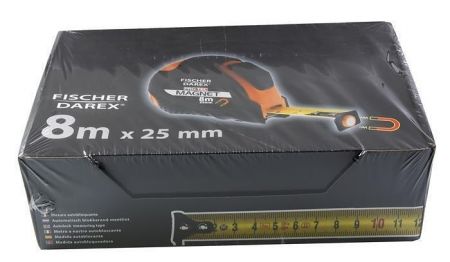 Metr svinovací, 8 m x 25 mm, magnetický, 1 ks, FISCHER DAREX 198105