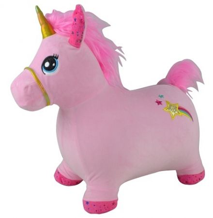 Skákací jednorožec růžový se zvukem koně