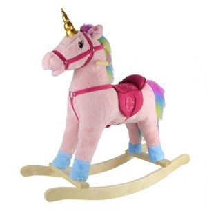 Houpací jednorožec růžový se zvukem koně