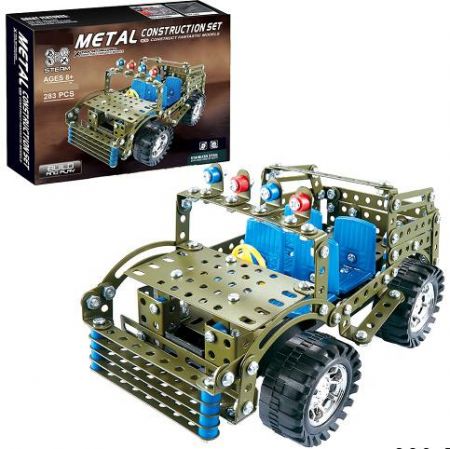 Kovová stavebnice 283 ks - JEEP