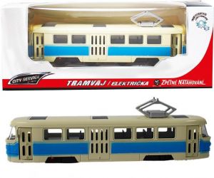 Kovová TRAMVAJ 1:90 modrá