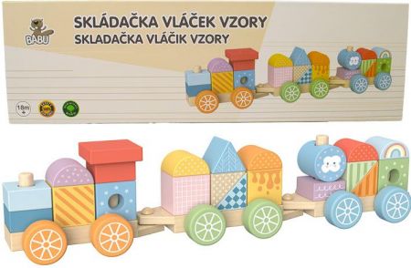 BABU - Dřevěný vláček DUHA