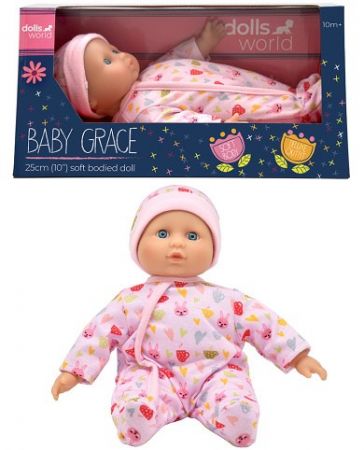 Dolls World Něžná Nelinka 25 cm panenka s měkkým tělíčkem