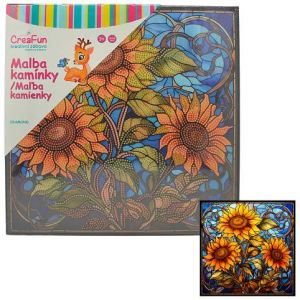 Diamantové malování - Slunečnice 30 x 30 cm