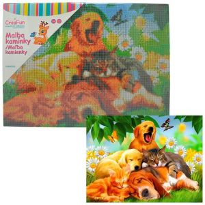 Diamantové malování - Siesta Psy a kočky 30 x 40 cm