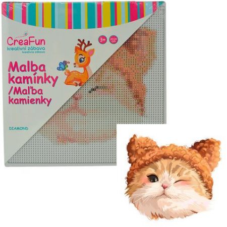 Diamantové malování - Kreslené koťě 20 x 20 cm