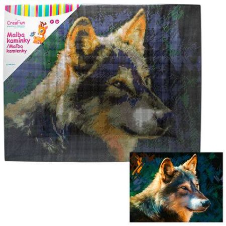 Diamantové malování - Vlk 40 x 50 cm