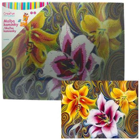Diamantové malování - Kytky 40 x 50 cm