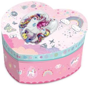 Šperkovnice s hudbou - jednorožec SRDCE