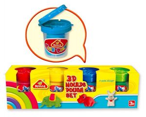 Modelína sada 4 ks s 3D formou