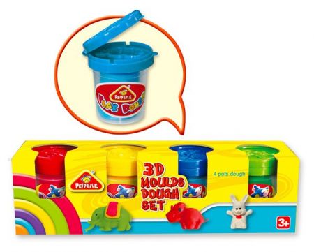 Modelína sada 4 ks s 3D formou