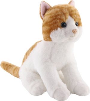 Kočka rezavo-bílá sedící 20 cm