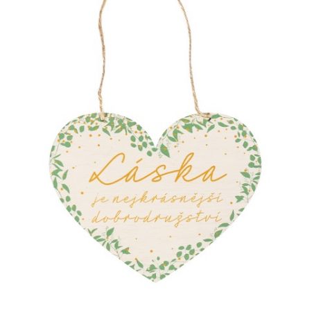 ALBI Cedulka na dveře - Láska je dobrodružství