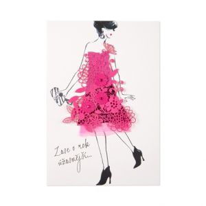 ALBI Luxusní narozeninové přání - Květinové šaty