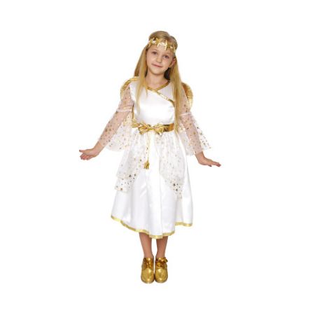 ALBI Kostým dětský  Anděl se zlatými detaily vel. 3-4 roky