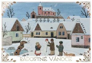 ALBI L-Staví sněhuláka na vesnici