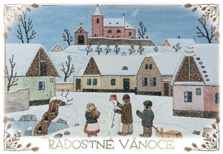 ALBI L-Staví sněhuláka na vesnici