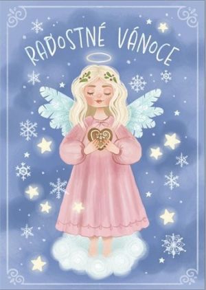 ALBI Vánoční hrací přání - Andílek s perníkovým srdcem