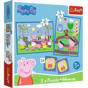 Puzzle Prasátko Pepa 2v1 + pexeso