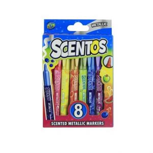 Metalické fixy Scentos 8 ks