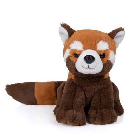 Plyšová panda červená sedící s dlouhým ocasem 20 cm