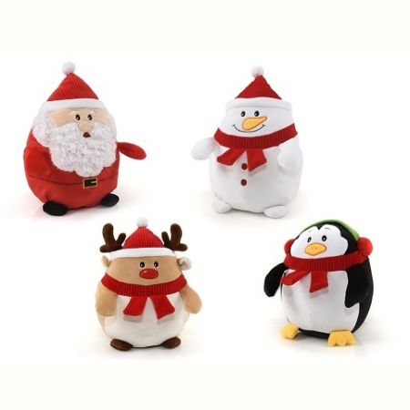 Plyšové Vánoční figurky mačkací &quot;Squishy&quot; 20 cm