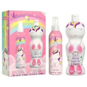 Dárkový set Eau my Unicorn tělový sprej 200 ml + 1D sprchový gél a šampon 2v1 400 ml