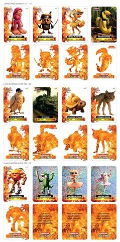 Laminované sběratelské kartičky BrainRot