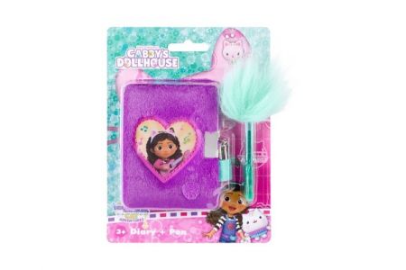Plyšový denník Gábinčin kouzelný domeček se zámečkem a chlupatým perem