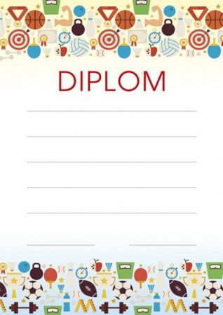 Diplom A4 - Sportovní hry / BD145 / Baloušek tisk