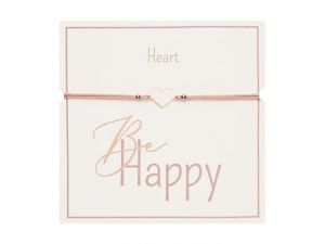 Gifty - Be Happy náramek - rg. plated Heart