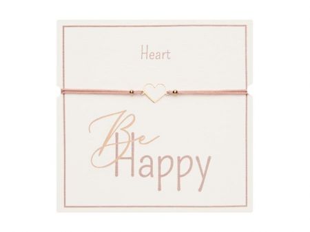 Gifty - Be Happy náramek - rg. plated Heart