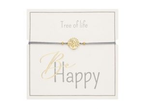 Gifty - Be Happy náramek - g. plated Tree of Life