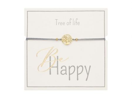 Gifty - Be Happy náramek - g. plated Tree of Life