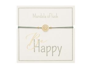 Gifty - Be Happy náramek - g. plated Mandala of
