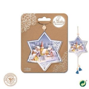 ARGUS Vánoční dřevěná dekorace hvězdička 23571003