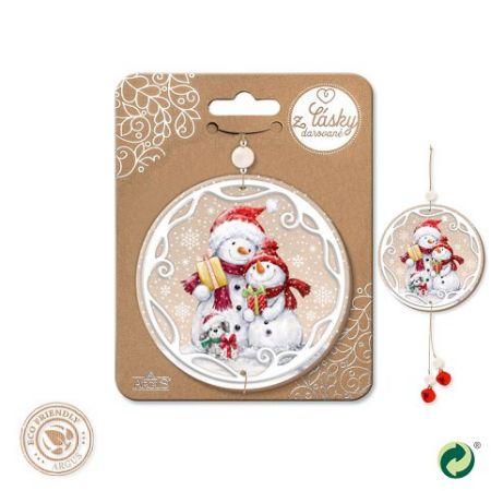 ARGUS Vánoční dřevěná dekorace kruh 23571008