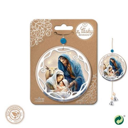 ARGUS Vánoční dřevěná dekorace kruh 23571009