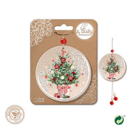 ARGUS Vánoční dřevěná dekorace kruh 23571010
